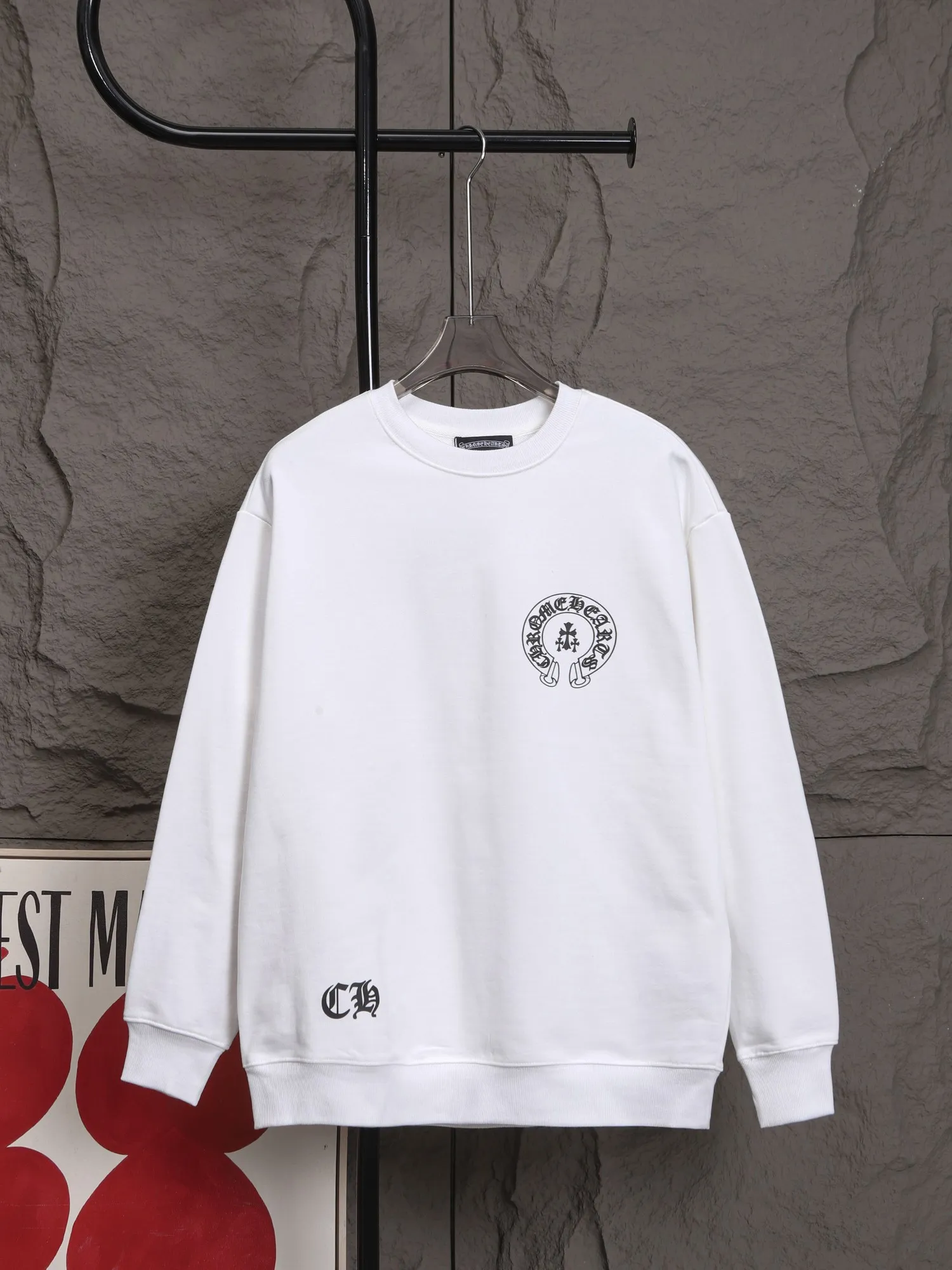 🅿️270 High quality 2025 new B27 Crow Heart Sanskrit cross horseshoe print round neck long-sleeved fashionable sweatshirt for men and women. The fabric is made of 450g pure cotton terry, which is rich in texture, soft and not collapsed, drapes smoothly and is not easy to wrinkle. Neat sewing, beautiful and fashionable, not easy to deform, comfortable and durable. The threads of the ingredients are made of 100% cotton, custom-woven and dyed, with zero color difference!